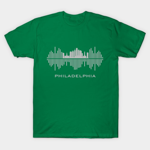 Philadelphia City Soundwave T-Shirt by blackcheetah